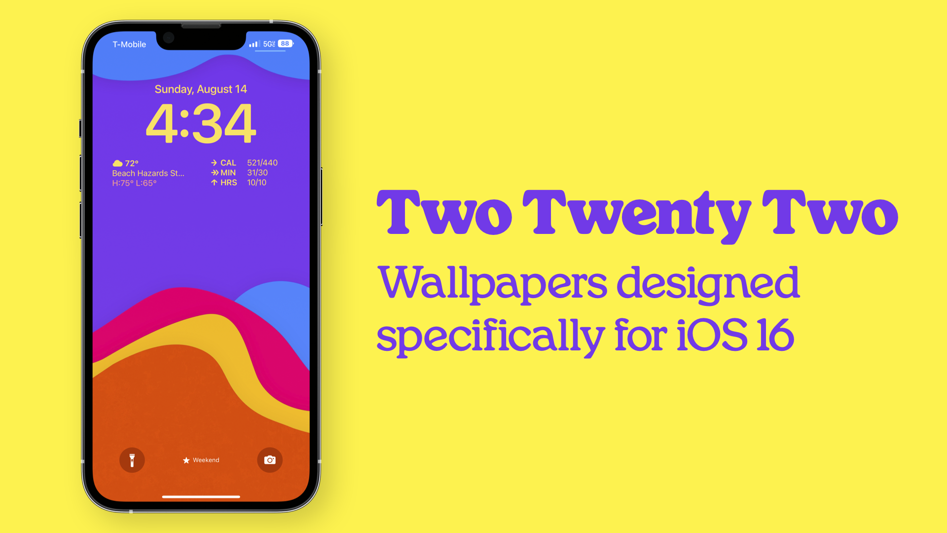 Two Twenty Two: Wallpapers for iOS 16